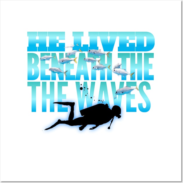 Scuba diving t-shirt designs Wall Art by Coreoceanart